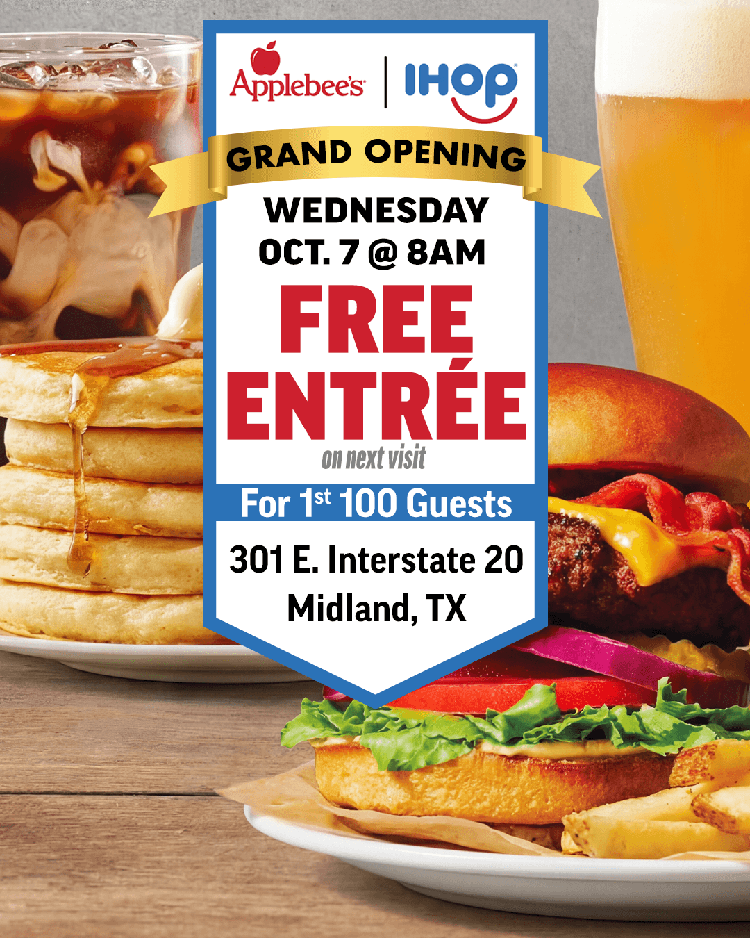 IHOP Midland grand opening campaign creative